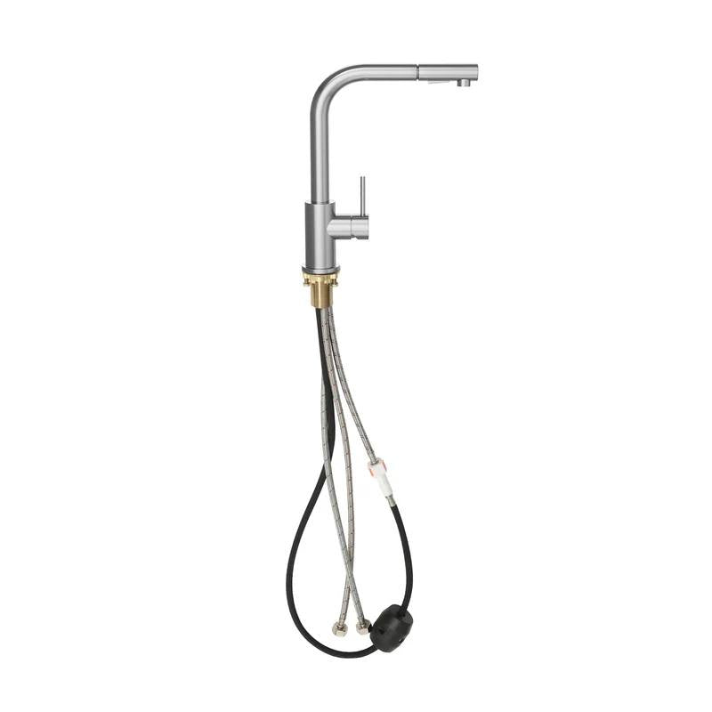POKF-ST-314-CH Welba Kitchen Mixer Tap Pull Out Faucet Sink Basin Brass Swivel 2 Modes Chrome