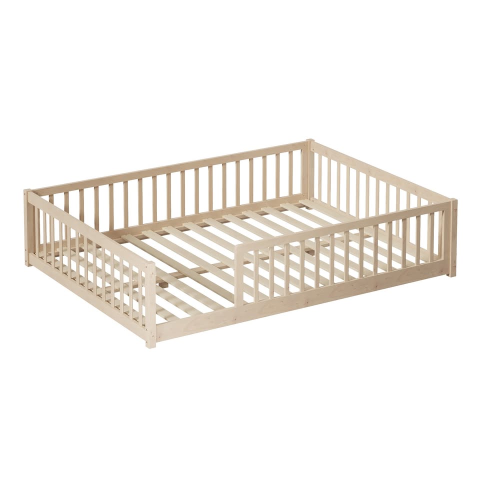 BF-W-B-CLEV-D-WD Ettie Pine Natural Color Double Size Wood Bed Frame