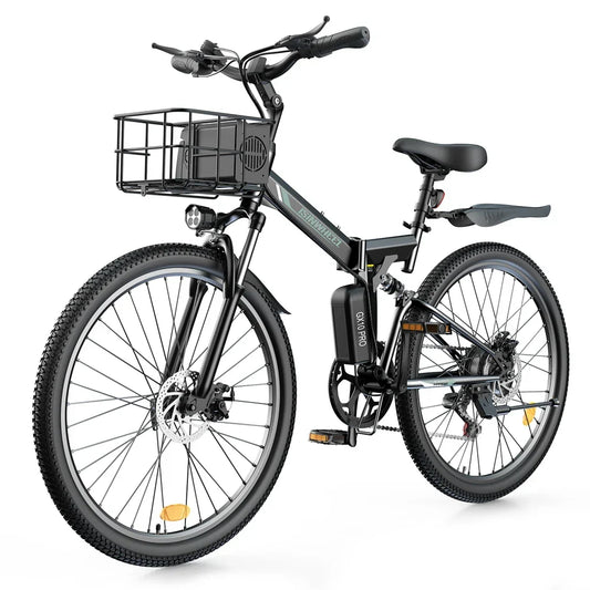 AU-M40-25Q2-BL isinwheel M40 Folding Electric Bike with Basket