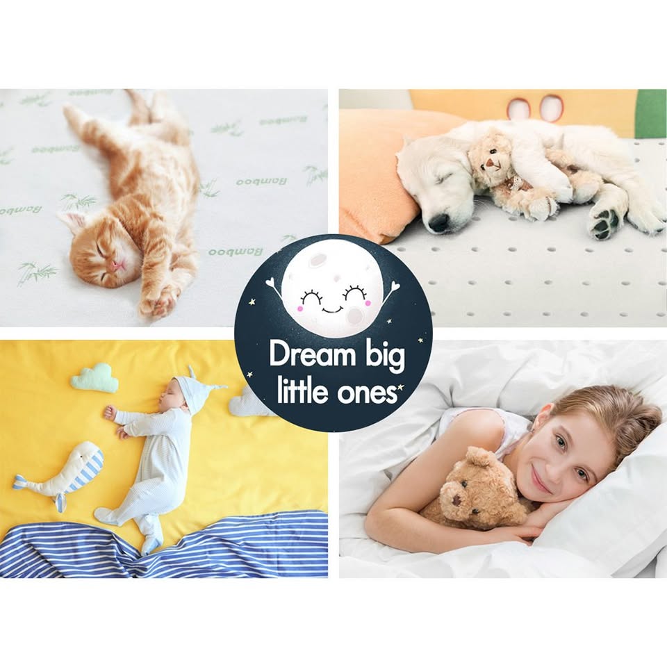 A-MFT-HL-8BAS-Q STARRY EUCALYPT 8cm Queen Memory Foam Topper Ventilated Mattress Bamboo Cover
