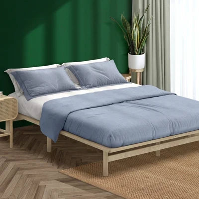 BF-W-A55-PFM-Q-WD Ellisha Pine Queen Wood Bed Base