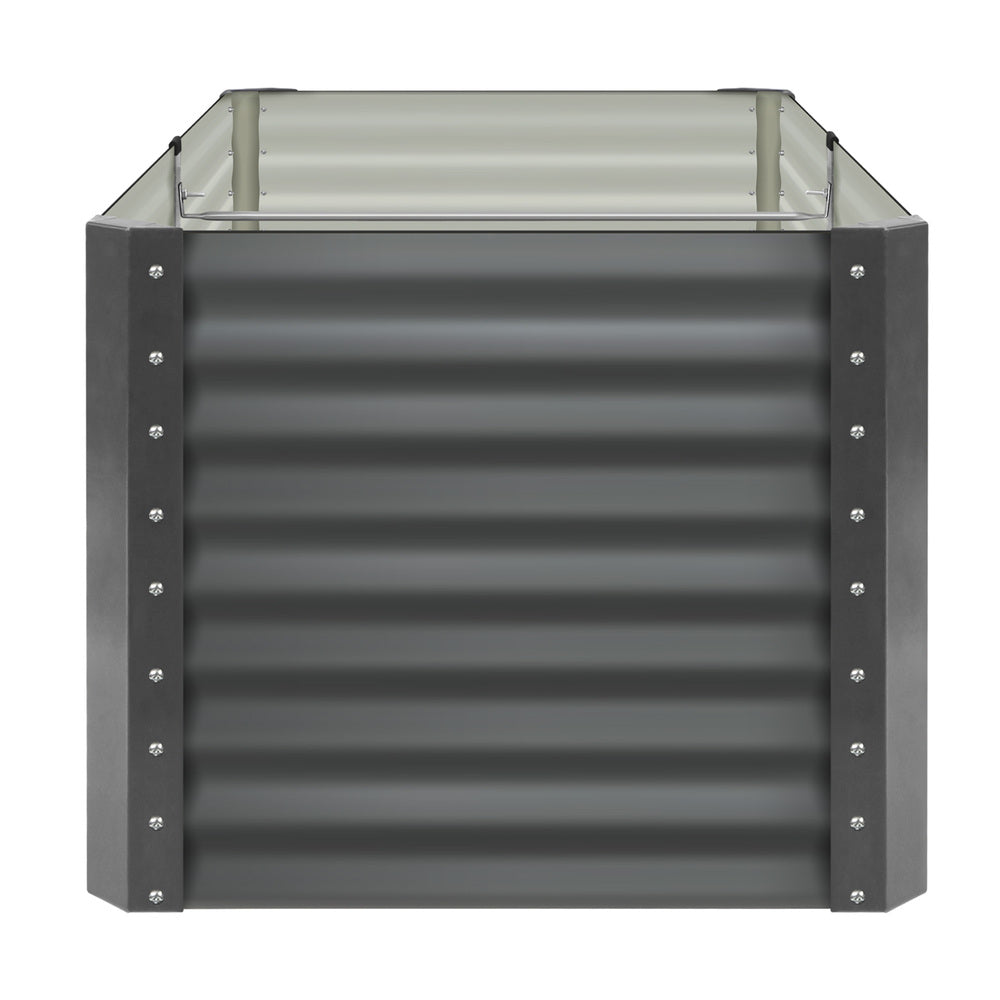 GB-73-16080-GY-2PC Livsip Raised Garden Bed Galvanised Steel 320x80x73CM