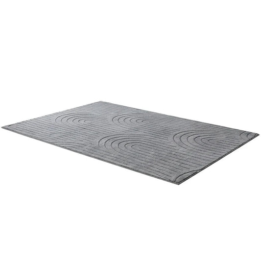 FR-JAC-SL-A-2029 Oikiture Geometric Arch Jacquard Area Rug Modern Floor Carpet 200X290cm Grey
