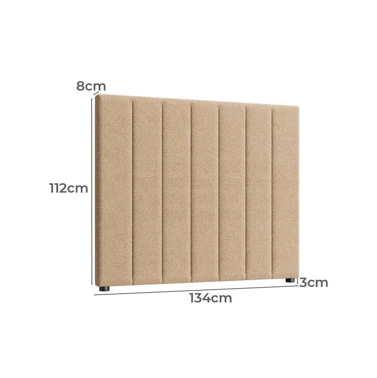 HB-EDDI-VV-LAT Latte Eloise Oversized Bouclé Bedhead