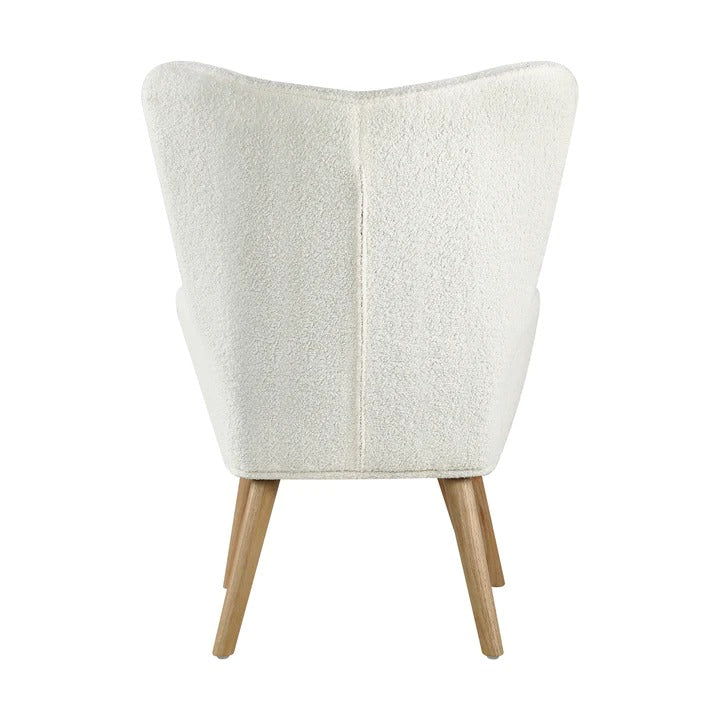ACH-ST-A2-SP-WH Armchair Lounge Chair Ottoman Accent Armchairs Sherpa Sofa Chairs White