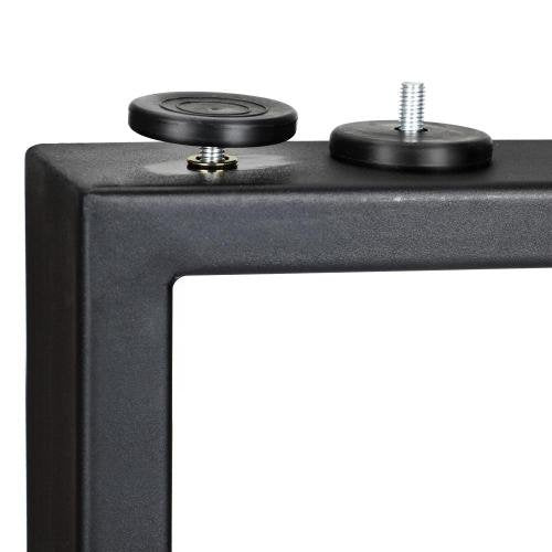 TBL-B1-S1-BK Oikiture Table Legs x2 Metal Rectangle DIY Desk 40 x 30cm