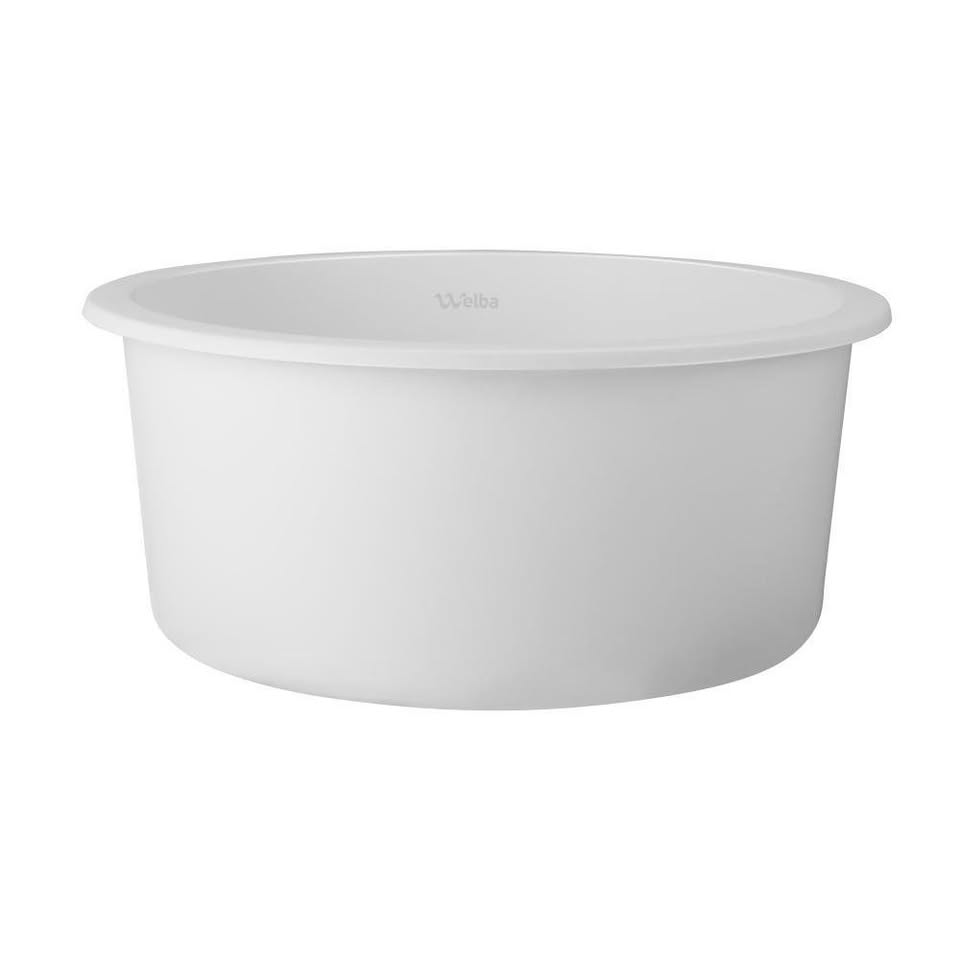 GSK-430R-WH Kitchen Granite Sink Stone Bathroom Basin Sink Single Bowl Under/Top Mount