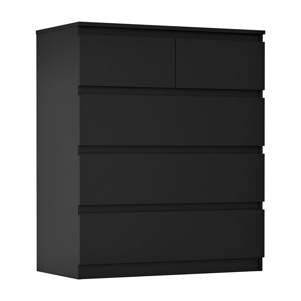 COD-PURI-5D-BK Living Fusion Robin 5 Drawer Chest