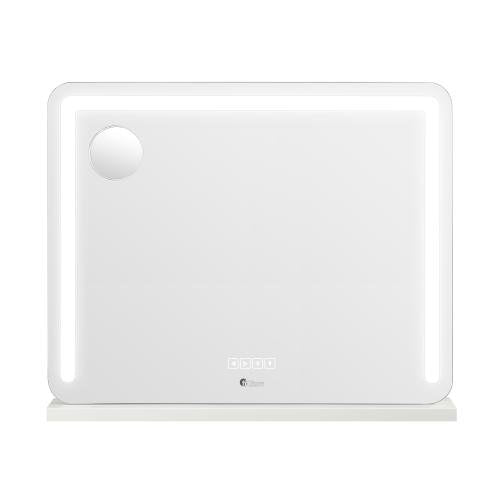 MM-8060LED-4TR-WH Oikiture Bluetooth Hollywood LED Makeup Mirror 80x62cm