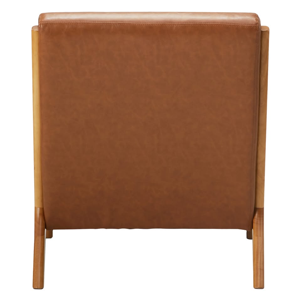 ACH-AGB7-LEA-BR Living Fusion Kamden Faux Leather Armchair