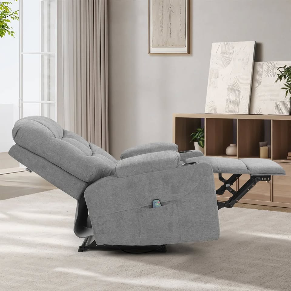 RCH-B3-PARI-GY-AB Oikiture Recliner Chair Sofa Lounge Grey