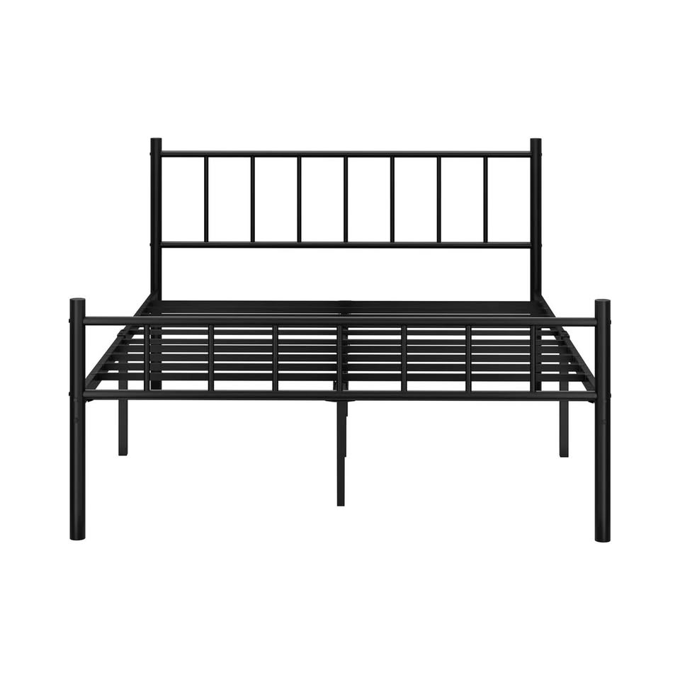MBF-COMA-D-BK Oikiture Bed Frame Double Size Metal Base Platform Foundation Black