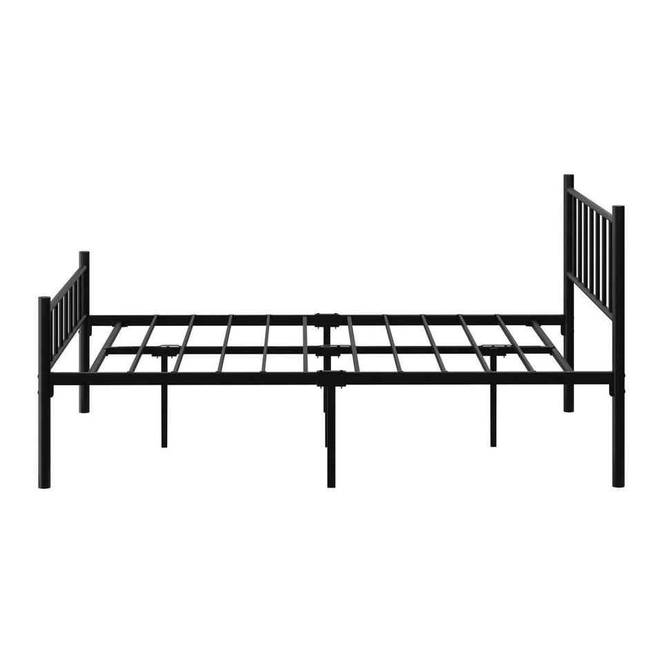 MBF-COMA-D-BK Oikiture Bed Frame Double Size Metal Base Platform Foundation Black