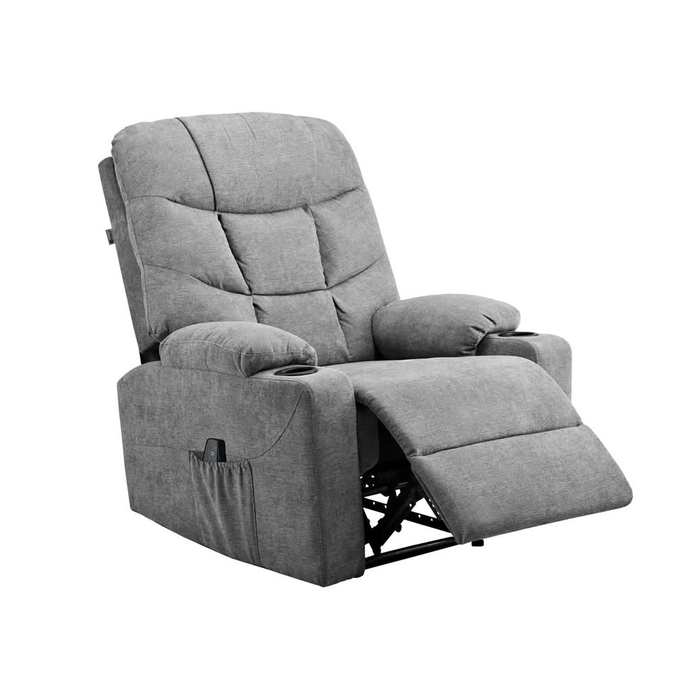 RCH-B3-PARI-GY-AB Oikiture Recliner Chair Sofa Lounge Grey