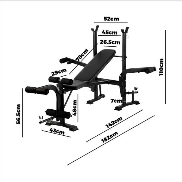 WB-A1-M Finex Bench Press Weight Bench 8in1 Multi-Station Fitness Home Gym Equipment