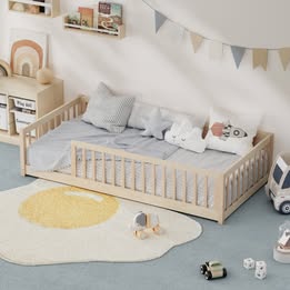 BF-W-B-CLEV-S-WD Ettie Pine Wood Bed Frame Single Size