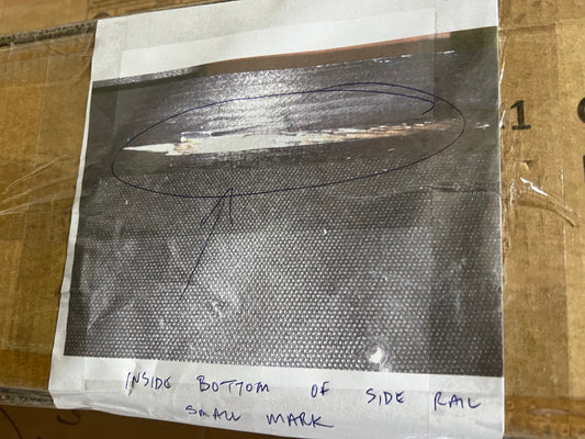Scratched BF-B-POLY-D-GY-AB Mark on the Bottom of Side Rail Inside