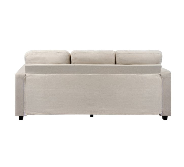 SOF-NICO-BE-ABC Beige Color 3 Seater Chaise Sofa with Ottoman