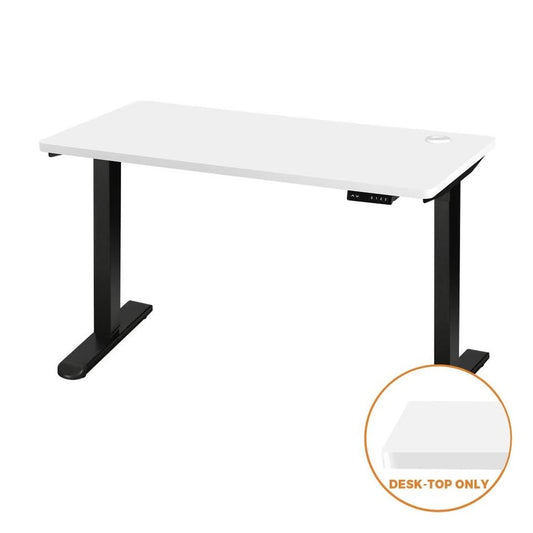 DB-14-WH Oikiture Standing Desk Top with Drilled Hole White 140x70cm
