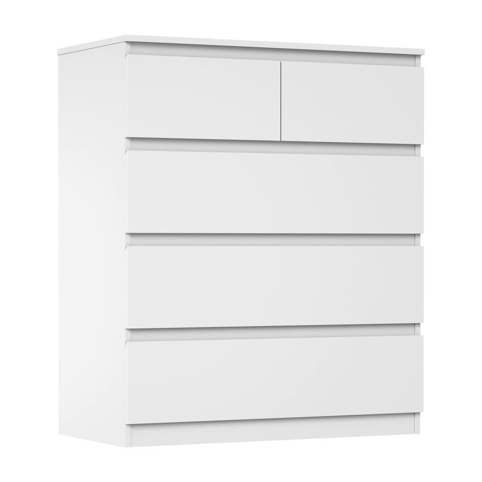 COD-PURI-5D-WH-AB Robin 5 Drawer Chest White Color