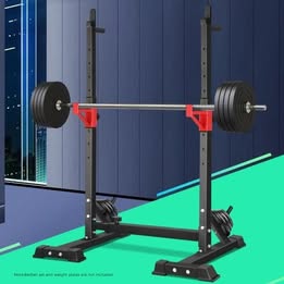 SQ-A6-S-BK Finex Squat Rack Adjustable Barbell Rack Weight Bench Press Barbell Bar Stand