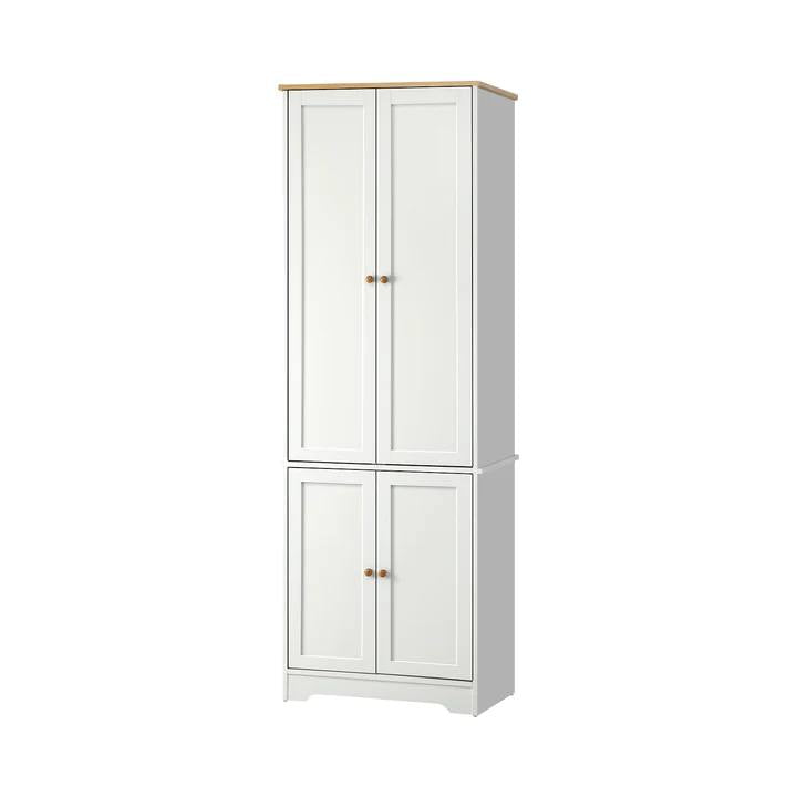 SB-NED-A30-WHWD-AB Oikiture Buffet Sideboard Storage Cabinet Kitchen Cupboard Pantry Wardrobe Shelf