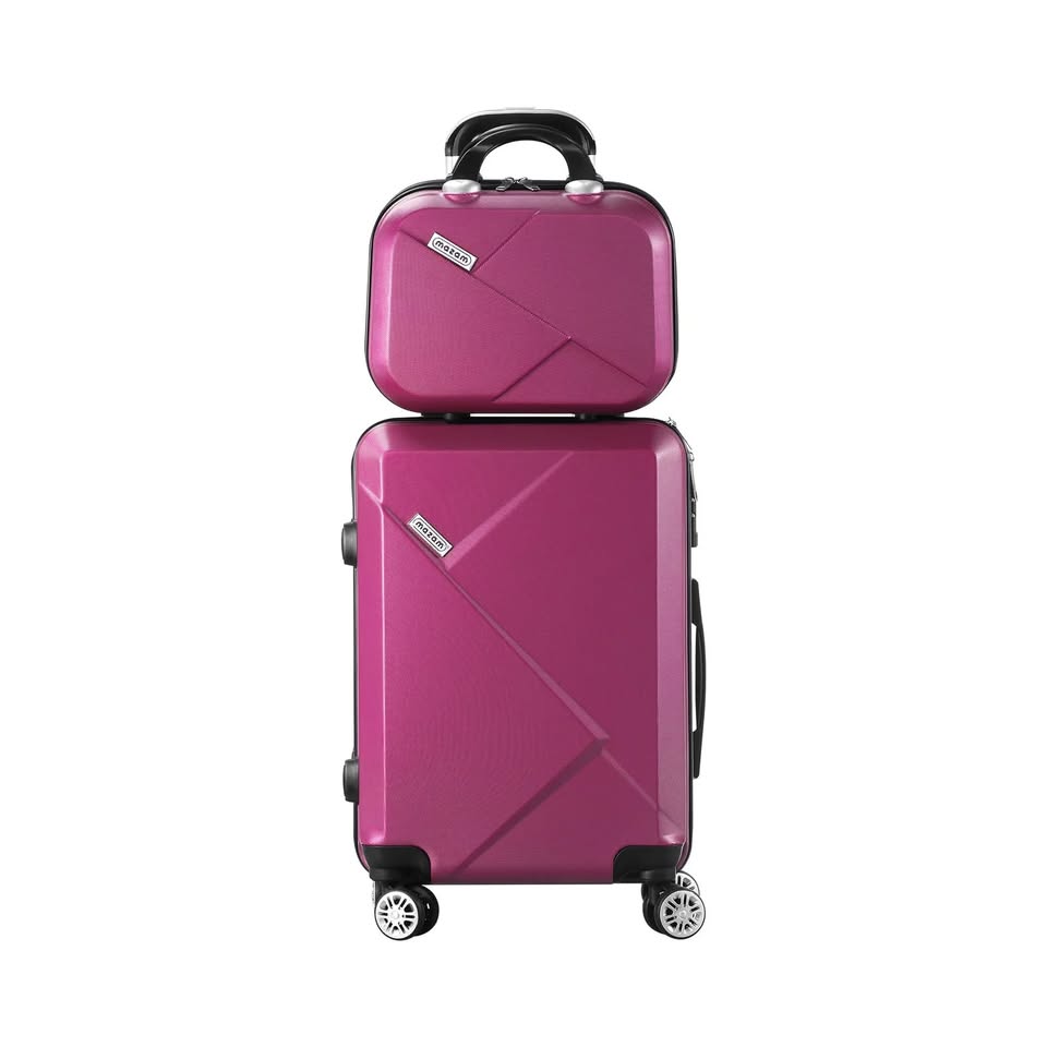 LGS-A2-2PCS-PM Mazam 2PCS Luggage Suitcase Trolley Set Travel TSA Lock Storage Hard Case Plum