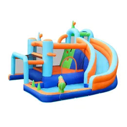 ITOY-CASTLE-7+ITOY-BLOW-45-GN AirMyFun 9-IN-1 Inflatable Water Park Jumping Castle Soccer Goalpost Blower
