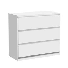 COD-VJ-LIZ-3D-WH-AB Oikiture 3 Chest of Drawers Lowboy Dresser Table Natural