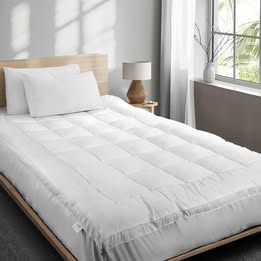 MT-PT-B2-S-WH Bedra Bedding Luxury Pillowtop Mattress Topper Mat Pad Protector Cover Single