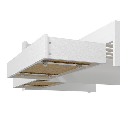 BF-MEXI-NEW-S-WH SINGLE White Cassandra Bed with USB Port  and  Drawers