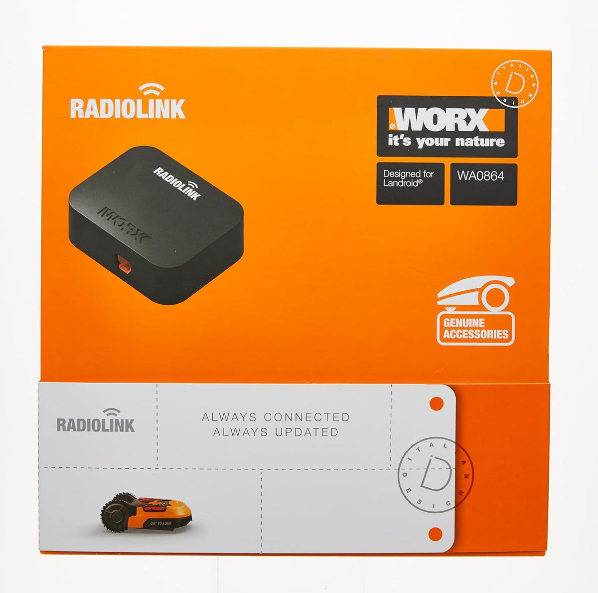 WA0864 WORX Landroid Module RadioLink - Ultimate Range Extension up to 300 m - Ideal for Large Plots - Plug & Play - Compatible with All Landroid Models from 2019