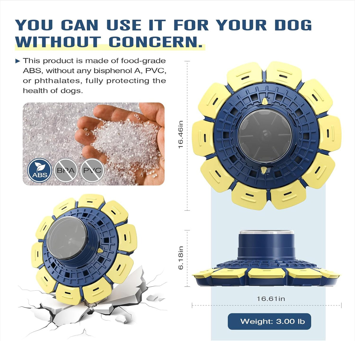 KADTCXZMG KADTC XL 3-Level Dog Puzzle Toy, Beginner to Expert Mental Stimulation Toy - 3-level progressive puzzle with adjustable channels turns feeding into a multi-step challenge that extends engagement time