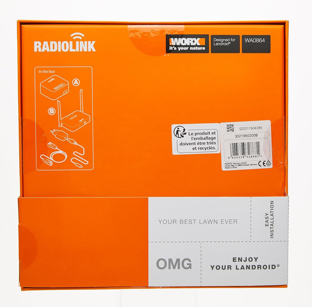 WA0864 WORX Landroid Module RadioLink - Ultimate Range Extension up to 300 m - Ideal for Large Plots - Plug & Play - Compatible with All Landroid Models from 2019