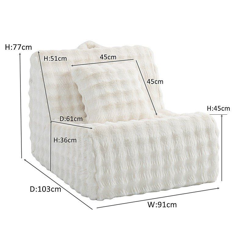 IHD-SF02-2-WH KOKOMO Fabric Occasional Chair White