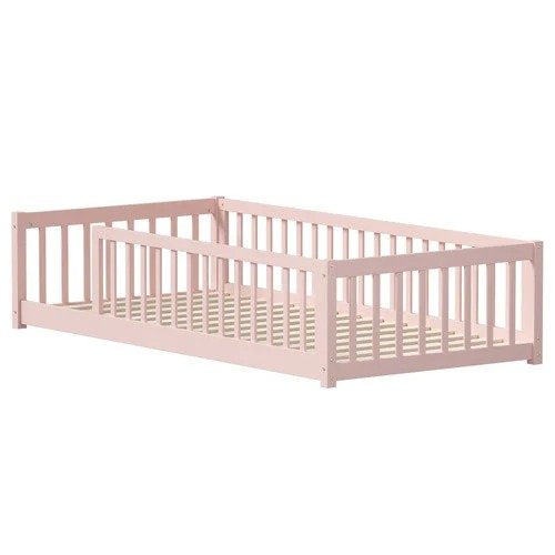 BF-W-B-CLEV-S-PK SINGLE SIZE Pink Color Ettie Pine Wood Bed Frame