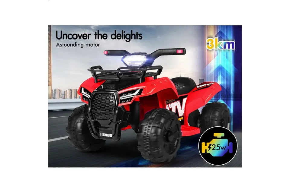 A-CAR-ATV-RD ALFORDSON Ride On Car Kids Electric ATV Red