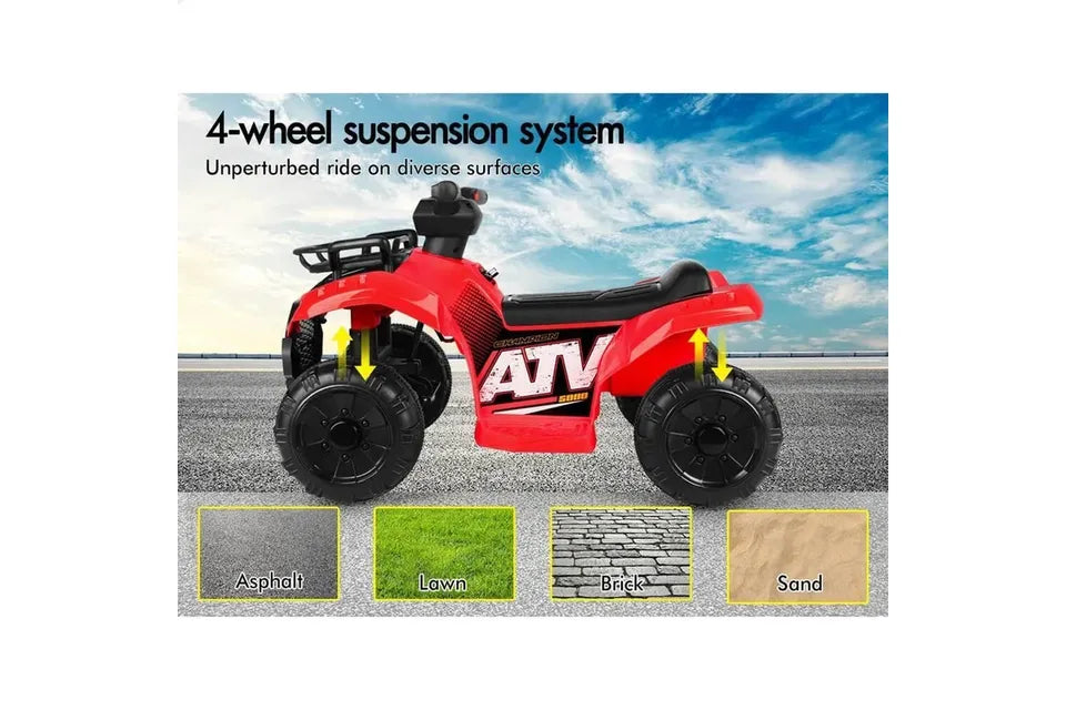 A-CAR-ATV-RD ALFORDSON Ride On Car Kids Electric ATV Red