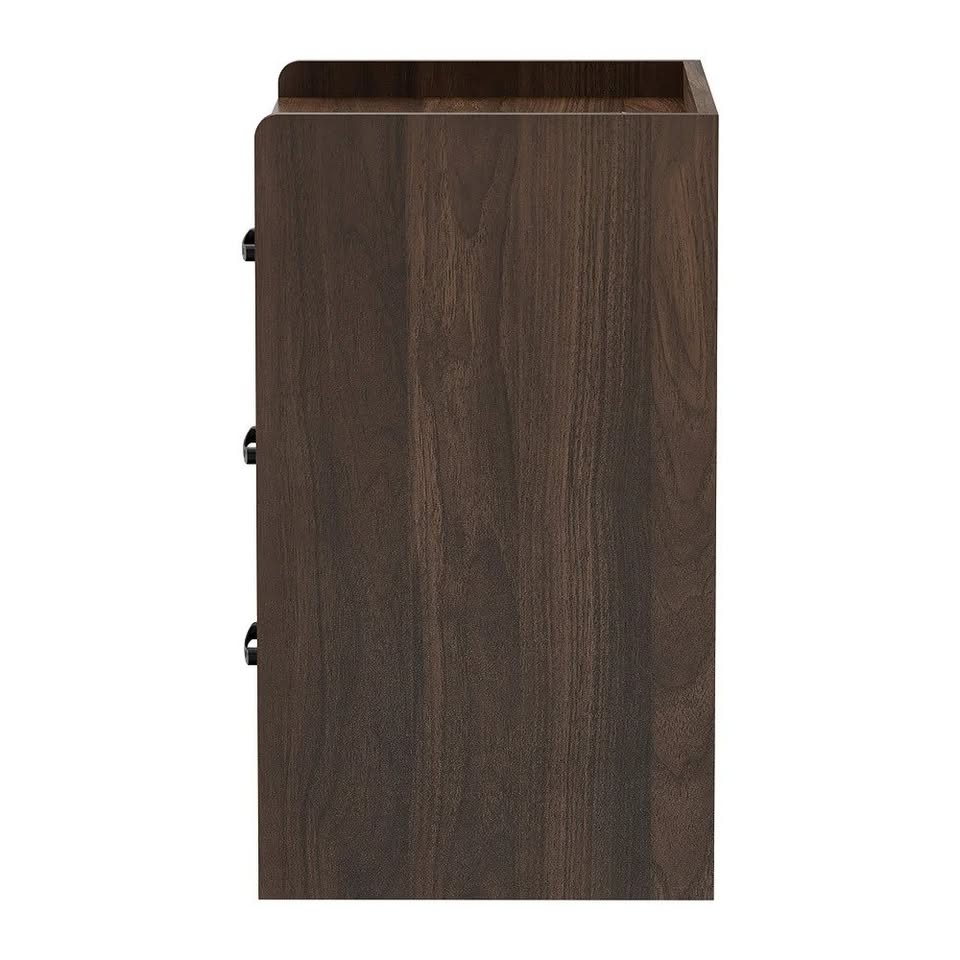 BT-ALLY-3D-WN Jacobo 3 Drawer Bedside Table with Charging Station