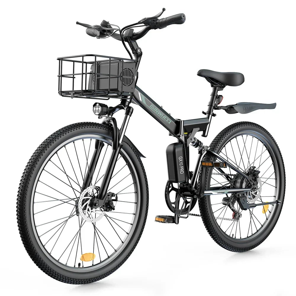 AU-M40-25Q2-BL isinwheel M40 Folding Electric Bike with Basket