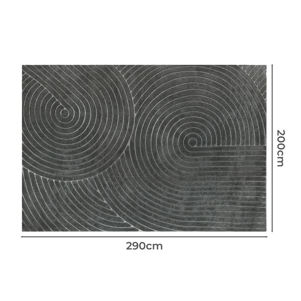 FR2042-200X290 Marlow Embossed Floor Rug 200x290cm - Geometric
