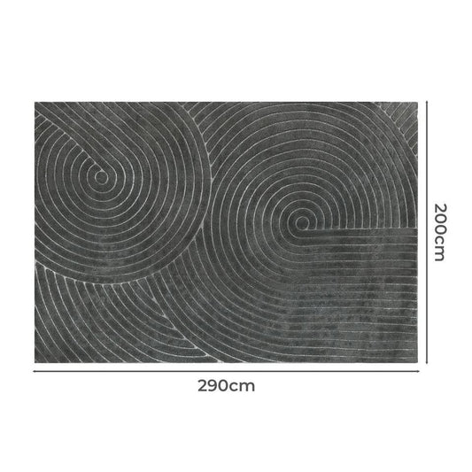 FR2042-200X290 Marlow Embossed Floor Rug 200x290cm - Geometric