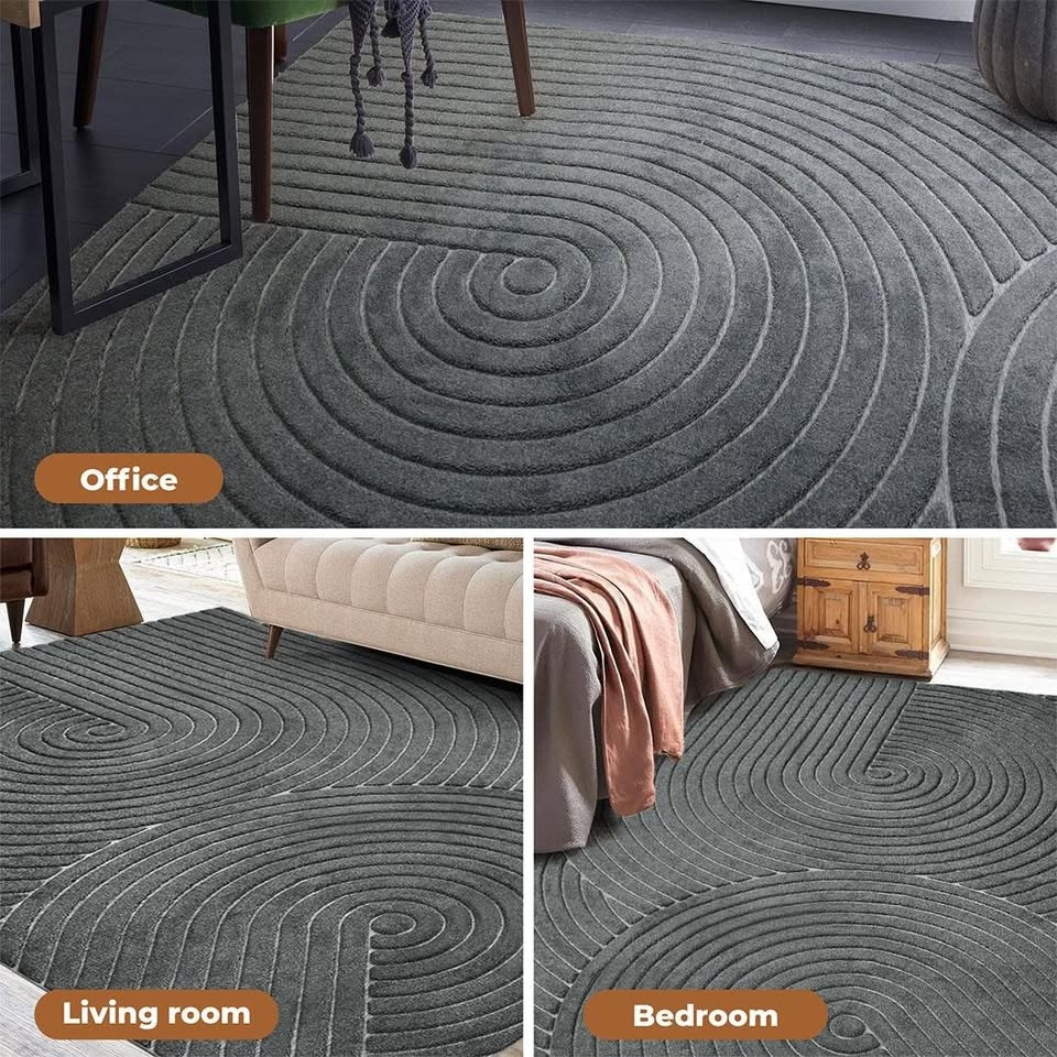 FR2042-200X290 Marlow Embossed Floor Rug 200x290cm - Geometric
