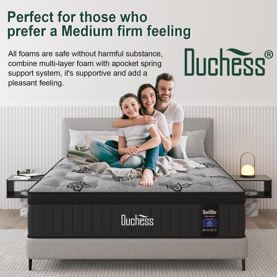 MHDU27-KS-1 Duchess 27cm Eurotop Hybrid King Single Mattress – Medium Firm