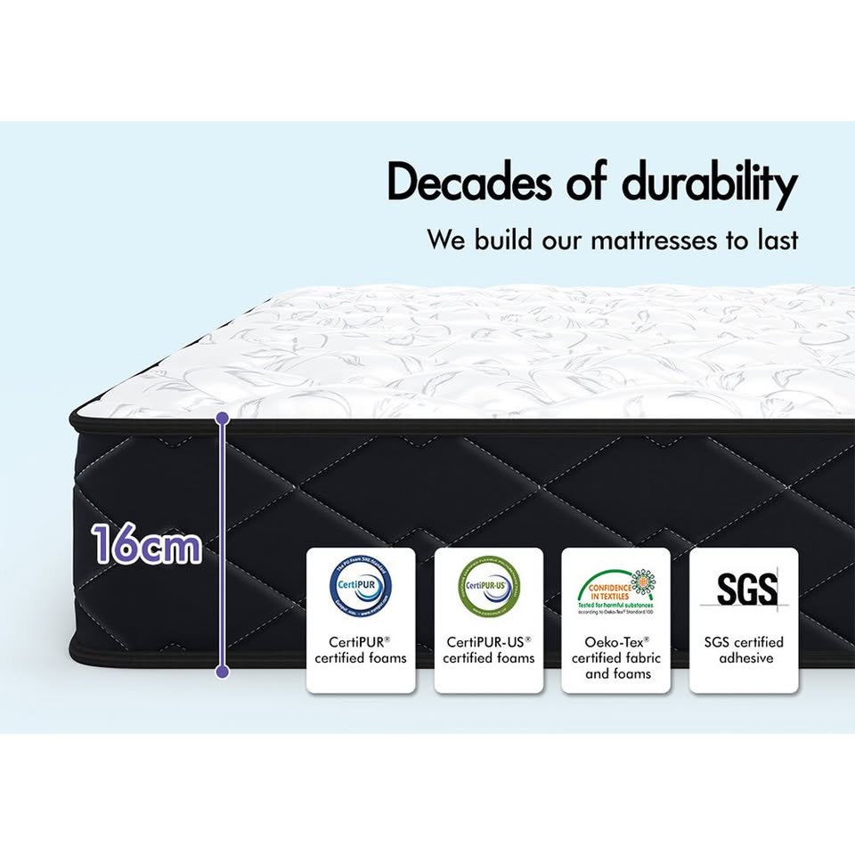 A-MATTRESS-MYLA-D STARRY EUCALYPT 16cm Mattress Bonnell Spring Double Size Tight Top Foam Mylah