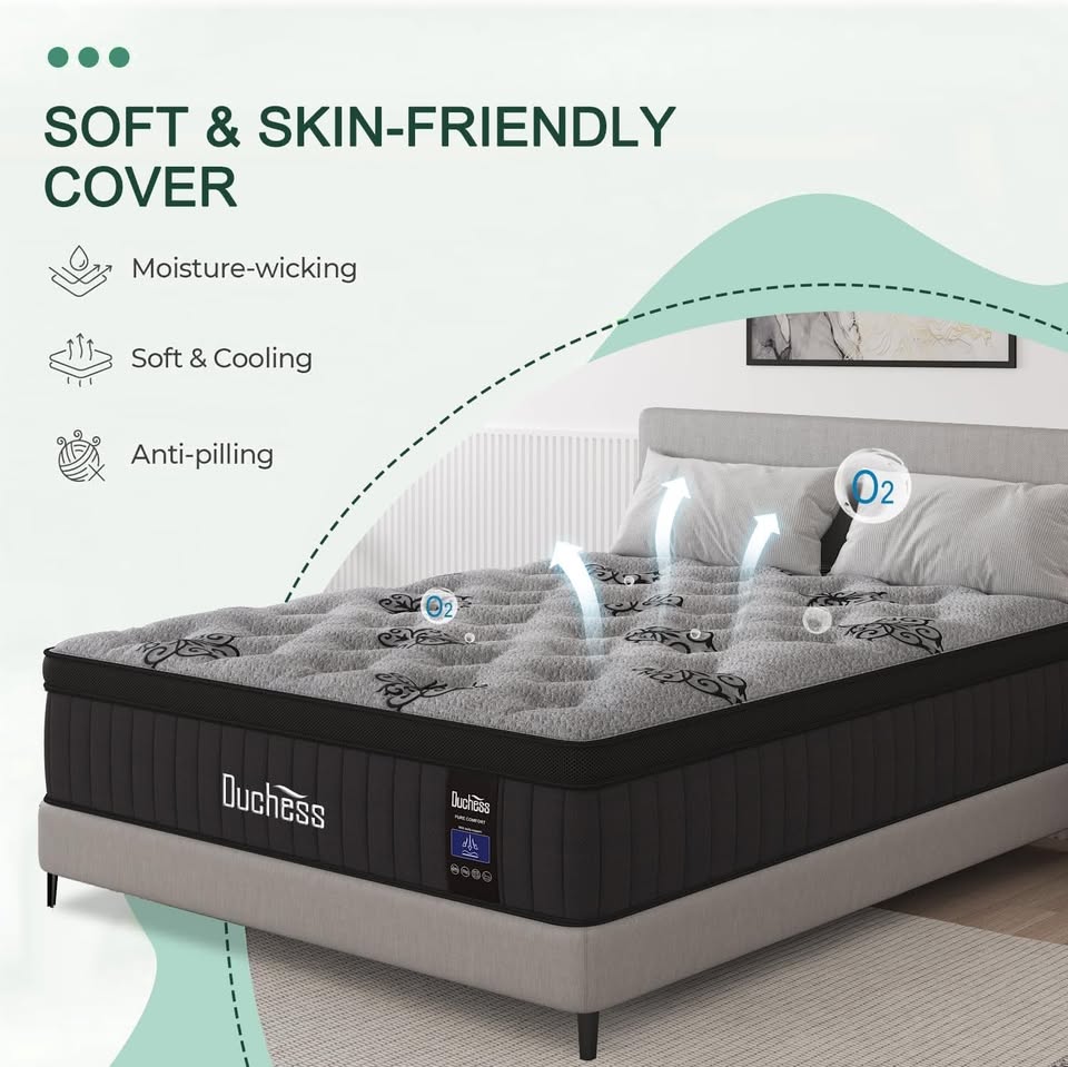 MHDU27-KS-1 Duchess 27cm Eurotop Hybrid King Single Mattress – Medium Firm