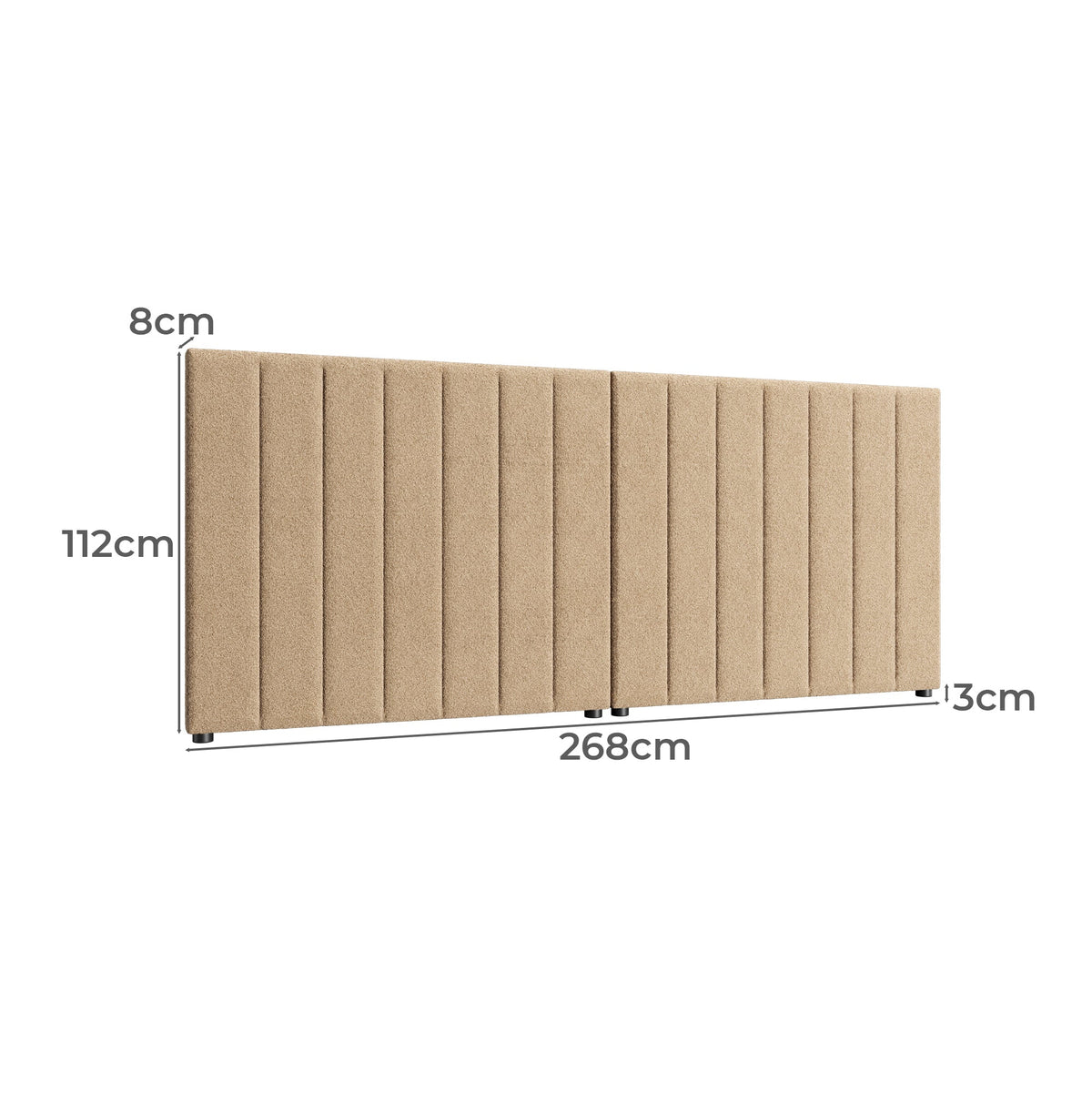 HB-EDDI-VV-LAT Latte Eloise Oversized Bouclé Bedhead
