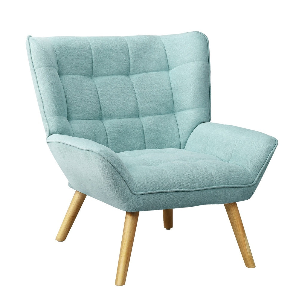 ACH-A3-BL Oikiture Armchair Fabric Upholstered Tub Chair Blue