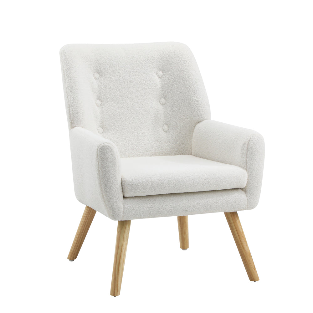 ACH-A6-SP-WH Oikiture Armchair Sherpa White