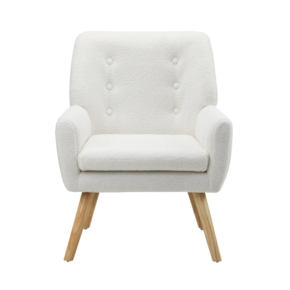 ACH-A6-SP-WH Oikiture Armchair Sherpa White